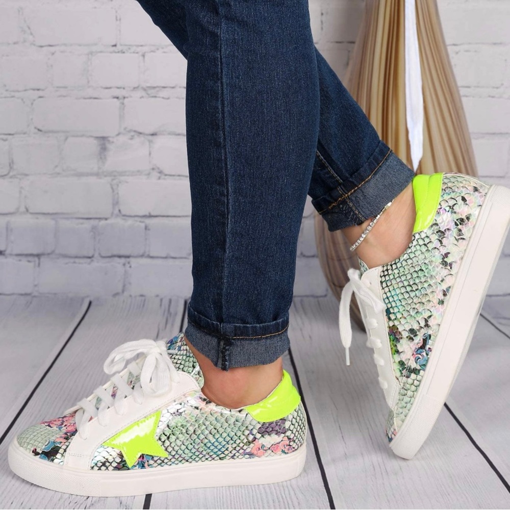 Neon Star Sneakers